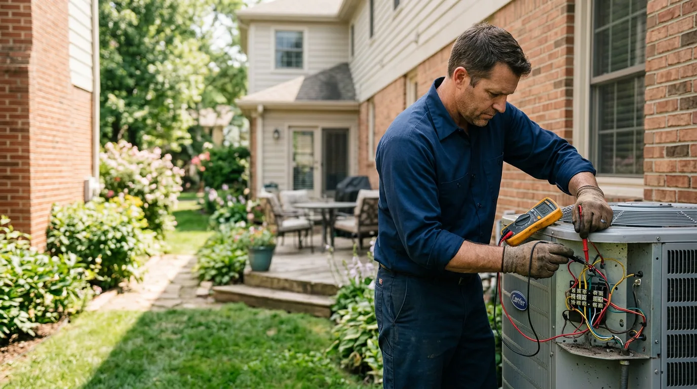 HVAC technician working near Oconto Falls, WI